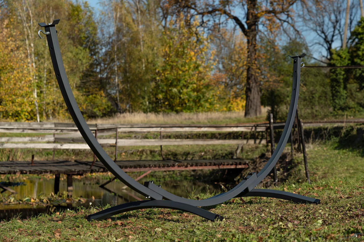 Sodo hamakas + plieninis rėmas iki 200 kg, POTENZA hamako komplektas