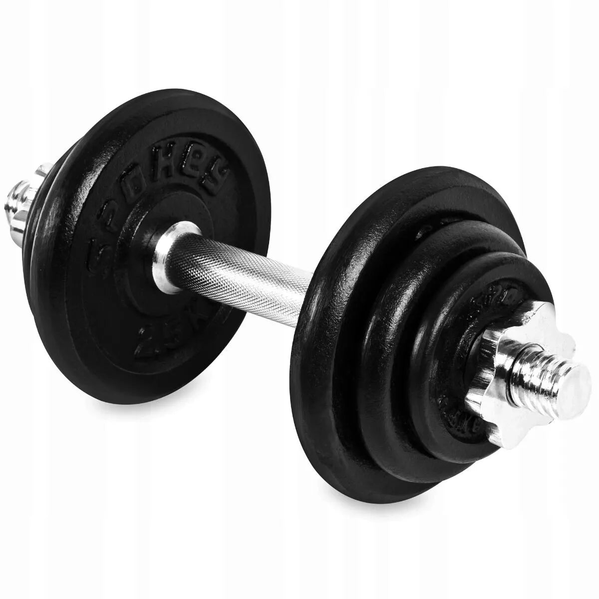 Hantlių rinkinys Spokey EGIR 21 kg: 4x 0,5 kg, 4x 1,25 kg, 4x 2,5 kg + 2 grifai