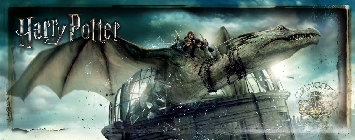 Harry Potter - Dėlionė 1000 detalių. Pabėgimas iš Gringotto banko.
