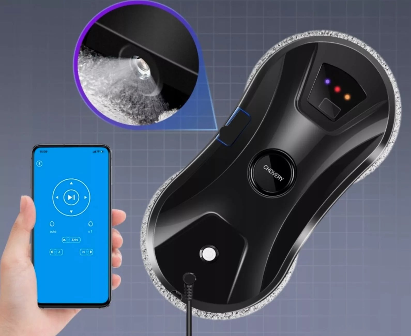 Išmanus robotas valyti stiklo paviršius – langai ir veidrodžiai