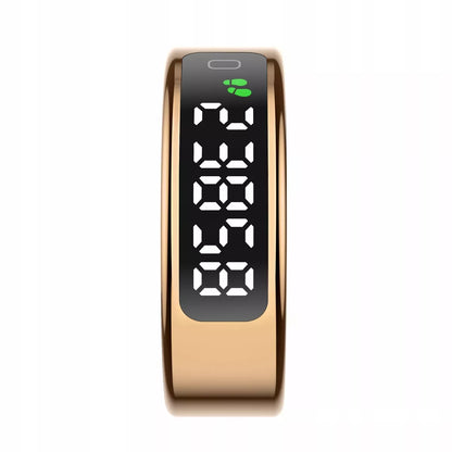 Išmanusis žiedas „Smart Ring“ su LED ekranu, rožinis auksas (R12 / 28)