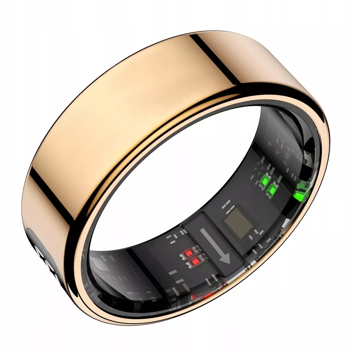Išmanusis žiedas „Smart Ring“ su LED ekranu, rožinis auksas (R12 / 28)
