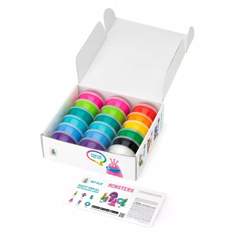 Interaktyvus plastilinas MONSTERS / 18 spalvų / modeliavimo masė