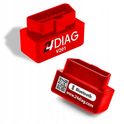 Diagnostikos sąsaja 24Diag V201 Bluetooth OBD-II Android Windows
