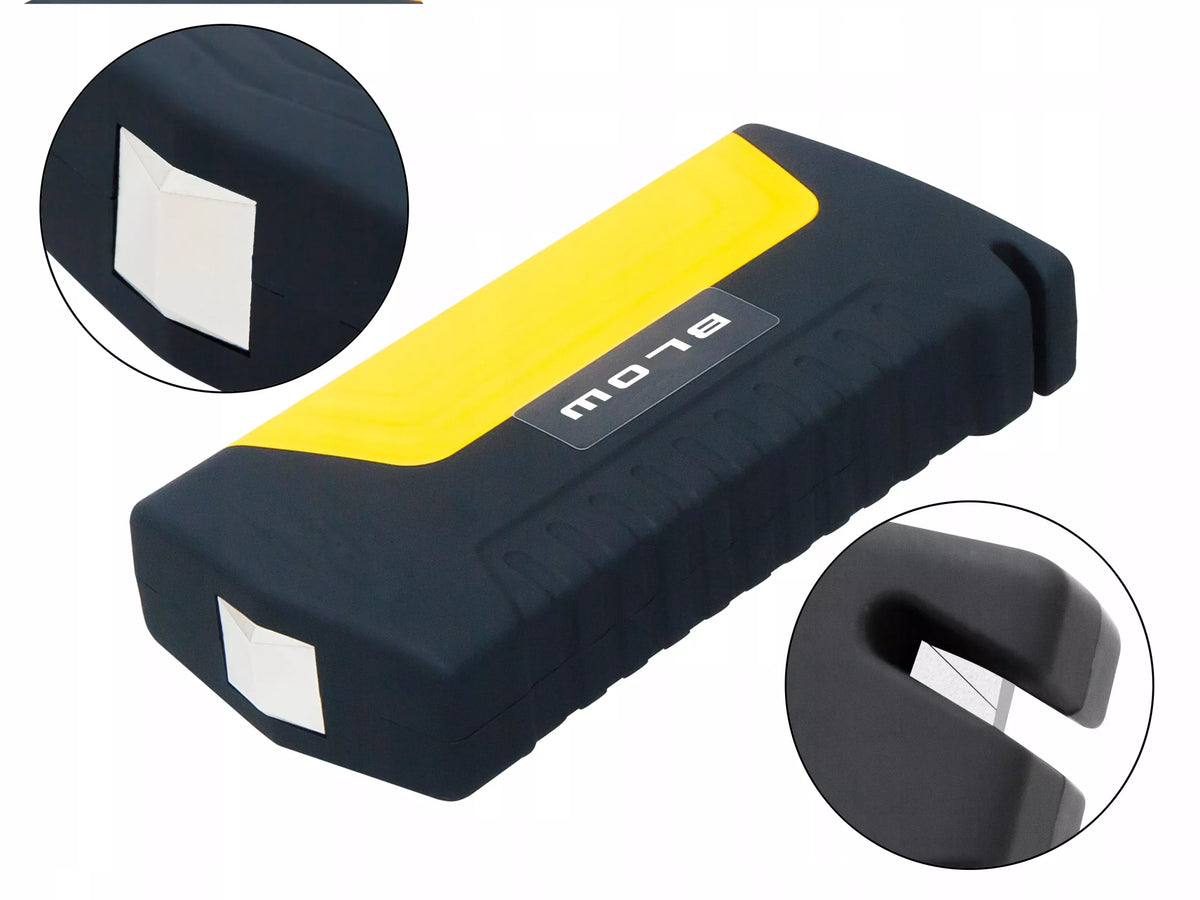 Jump Starter 12 800 mAh – Powerbank su žibintuvėliu, plaktuku ir kabeliais