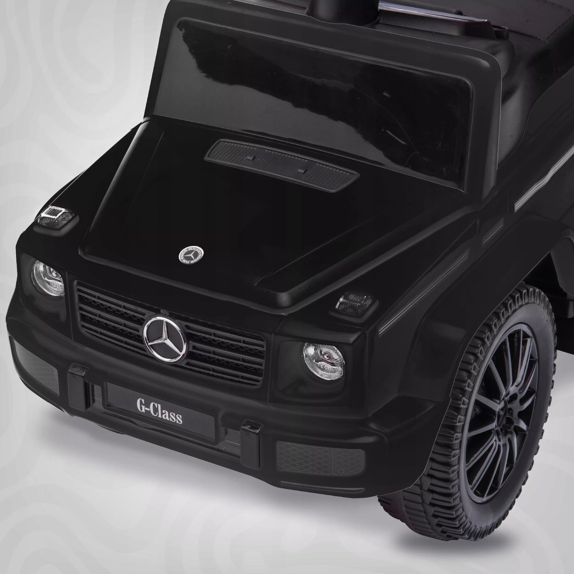 Stumiamas vaikščiukas vaikams – Mercedes Benz G stumdukas su daiktadėže ir garsu