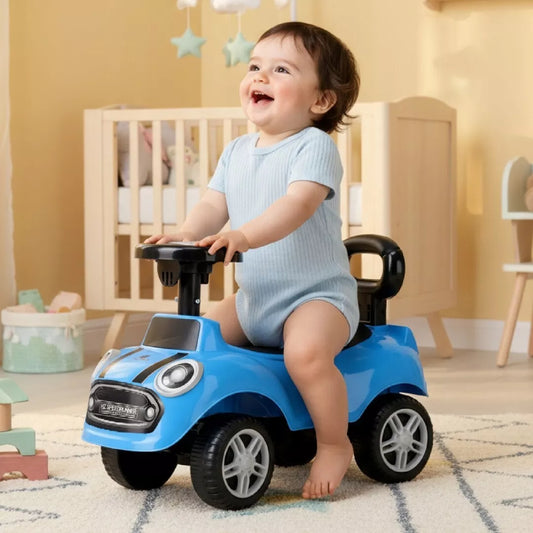 Keliamoji mašinėlė berniukui – automobilis stumdukas su garsu