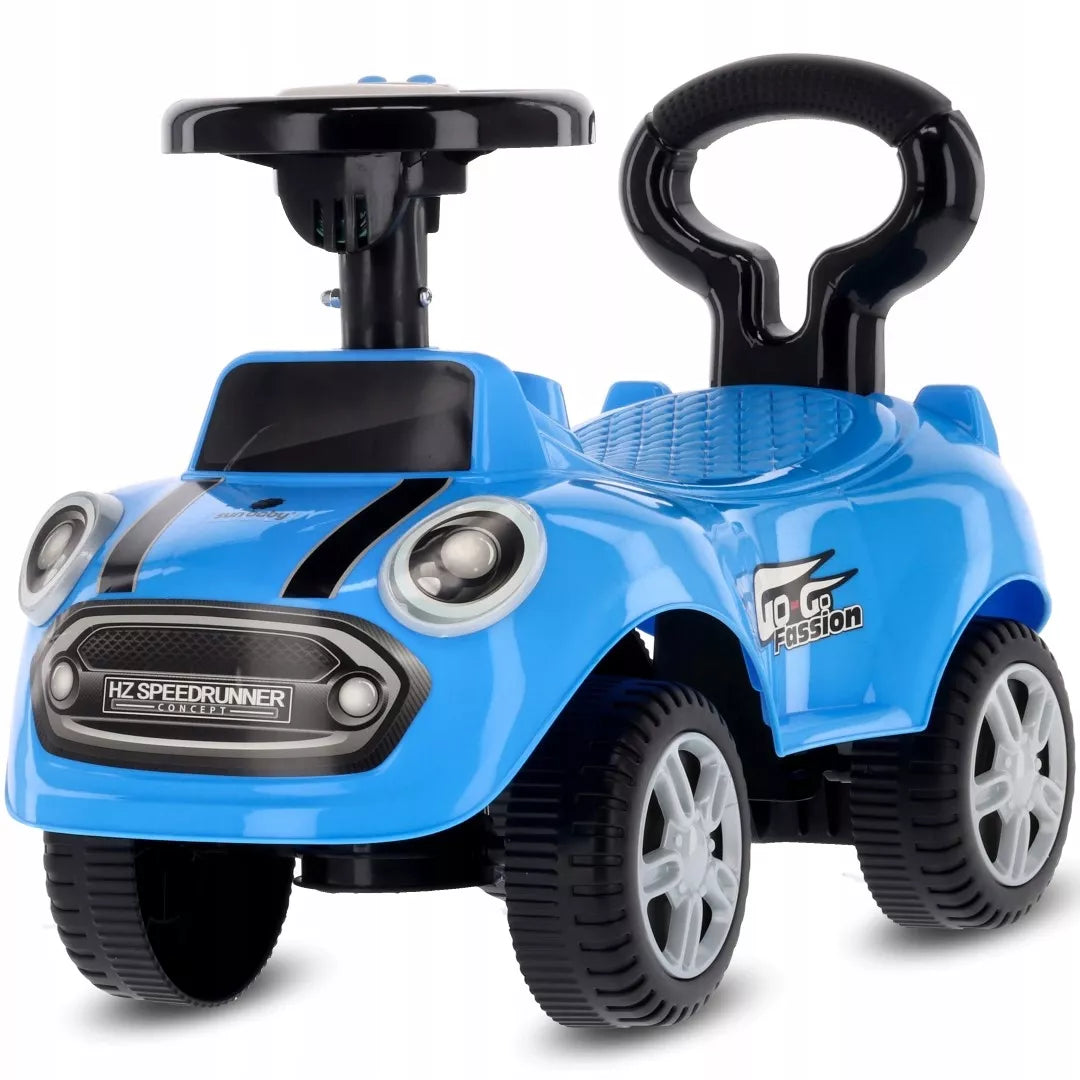 Keliamoji mašinėlė berniukui – automobilis stumdukas su garsu