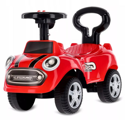 Vaikiškas paspiriamas automobilis GO GO – stūmikas su garsu ir atlošu, dovana metukų proga