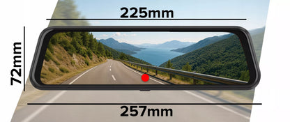 AUTOMOBILIO KAMERA FULL HD VAIRODAUJu REGISTRATORIS VEIDRODĖLIS 10" GALINĖ IR PRIEKINĖ