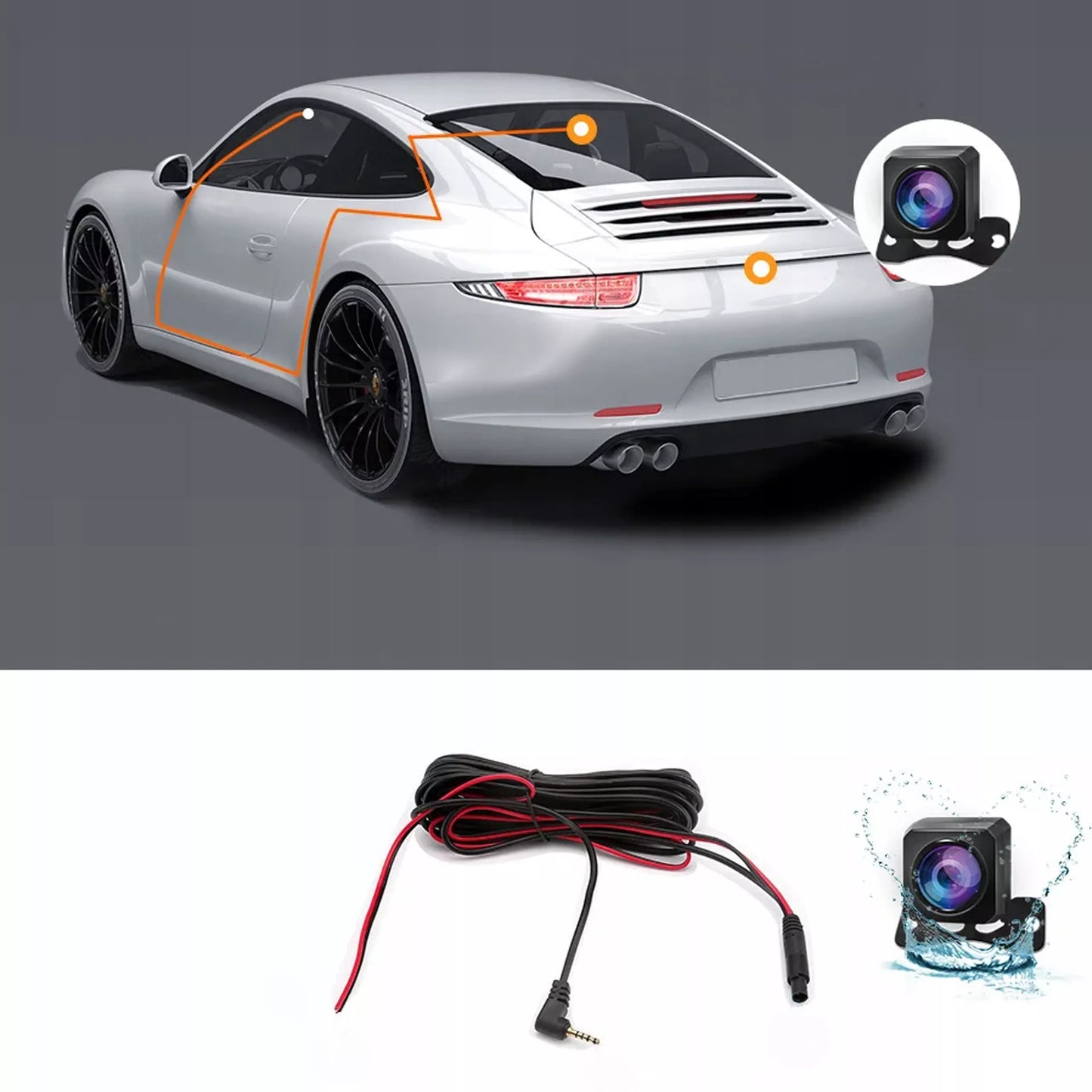 AUTOMOBILIO KAMERA FULL HD VAIRODAUJu REGISTRATORIS VEIDRODĖLIS 10" GALINĖ IR PRIEKINĖ