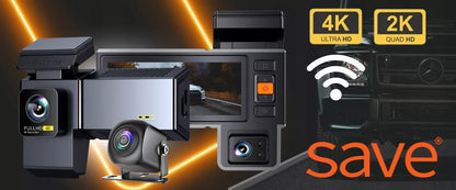 Automobilinė vaizdo kamera 3 kamerų vaizdo registratorius važiavimui 4K PL