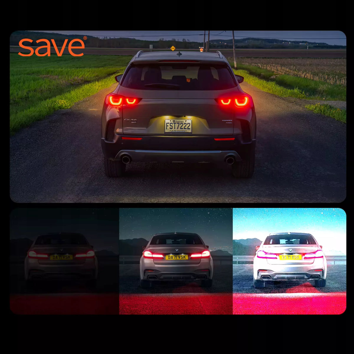 Automobilinė vaizdo kamera 3 kamerų vaizdo registratorius važiavimui 4K PL