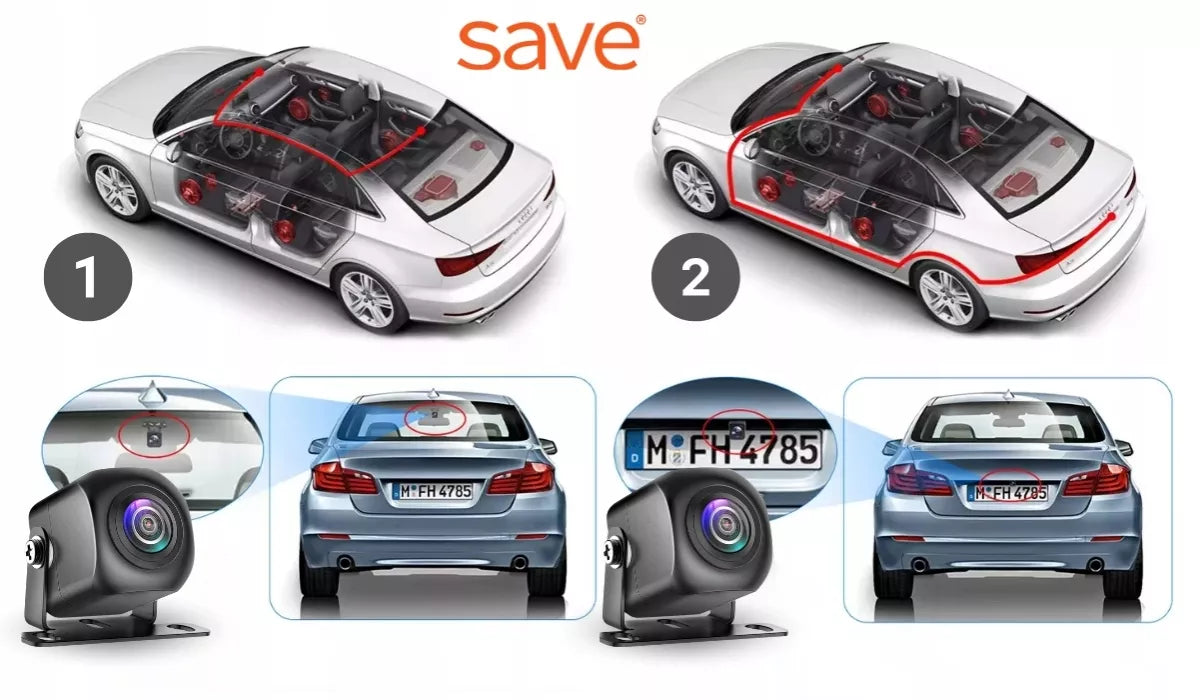 Automobilinė vaizdo kamera 3 kamerų vaizdo registratorius važiavimui 4K PL