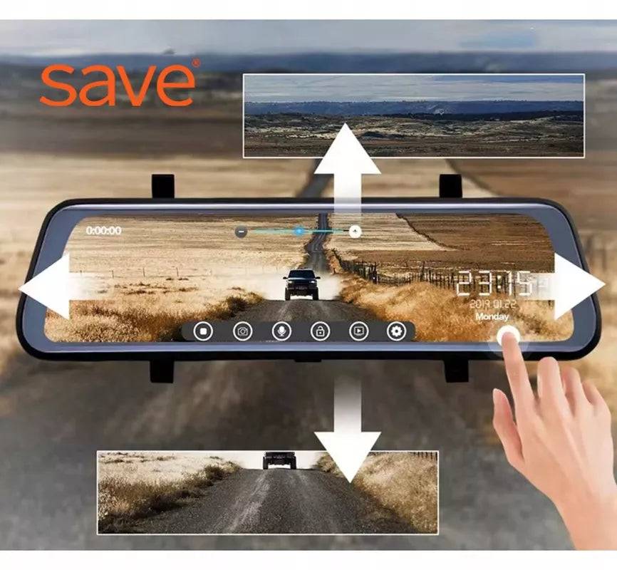 Automobilio kamera vaizdo įrašymo įrenginys 4K 2K SONY veidrodinis vairavimo įrašymo įrenginys