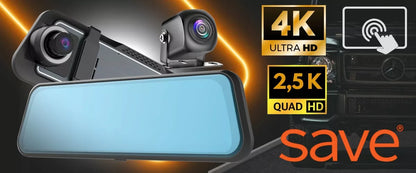 Automobilio kamera vaizdo įrašymo įrenginys 4K 2K SONY veidrodinis vairavimo įrašymo įrenginys