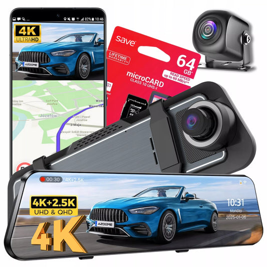 Automobilio kamera vaizdo įrašymo įrenginys 4K 2K SONY veidrodinis vairavimo įrašymo įrenginys