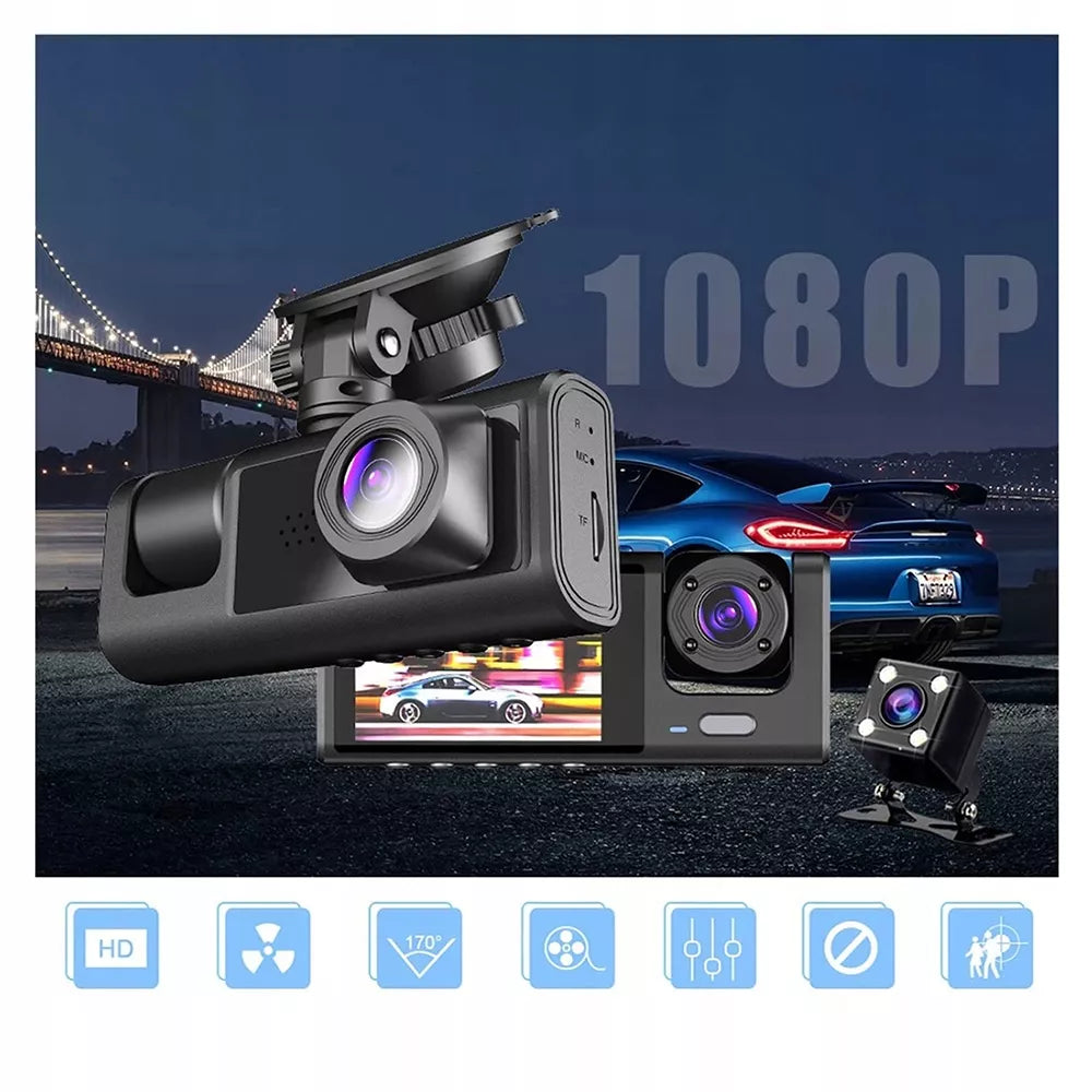 Automobilinė kamera VIDEOREGISTRATORIUS FULL HD TAKSI/UBER/BOLT