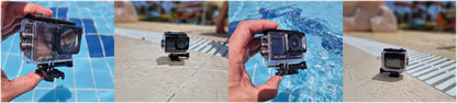 Sporto veiksmo kamera Go Pro4U – 4K, WiFi, USB, UHD, mikrofonas, nuotolinis pultas, laikikliai ir priedai