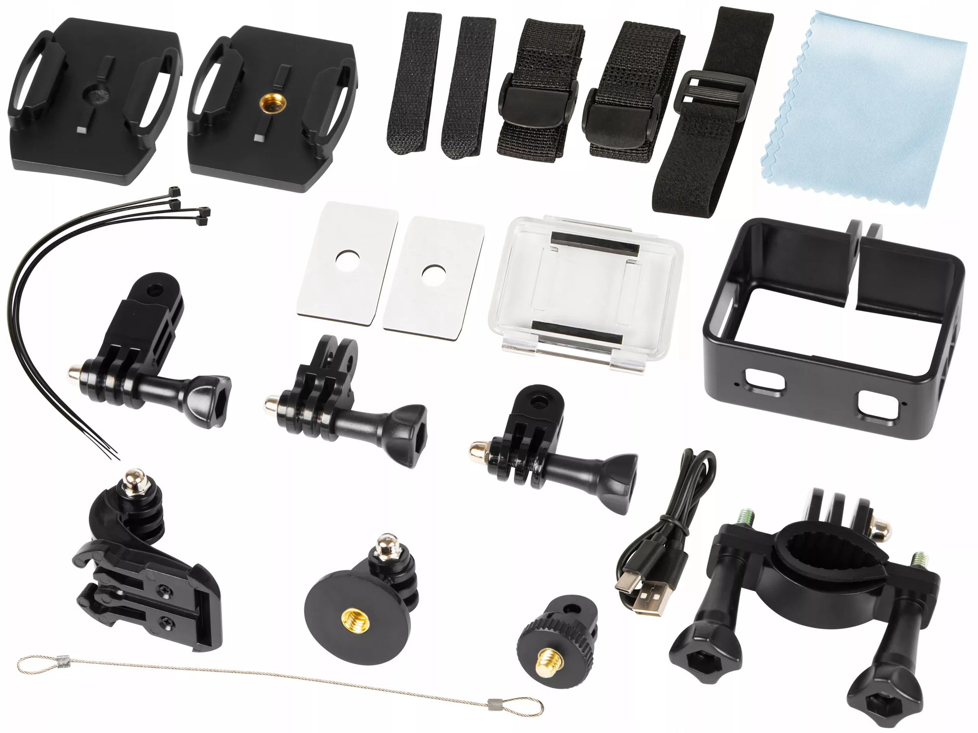 Sporto veiksmo kamera Go Pro4U – 4K, WiFi, USB, UHD, mikrofonas, nuotolinis pultas, laikikliai ir priedai