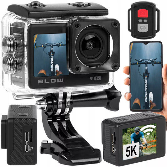 Sporto veiksmo kamera Go Pro4U – 4K, WiFi, USB, UHD, mikrofonas, nuotolinis pultas, laikikliai ir priedai
