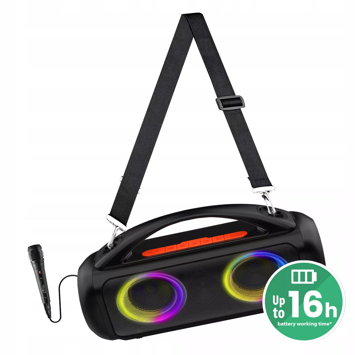 KARAOKE Nešiojama „Bluetooth“ kolonėlė MT3184 MEDIA-TECH MIKROFONAS