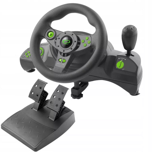 PC žaidimų vairas su pedalais ir pavaromis , vibracija