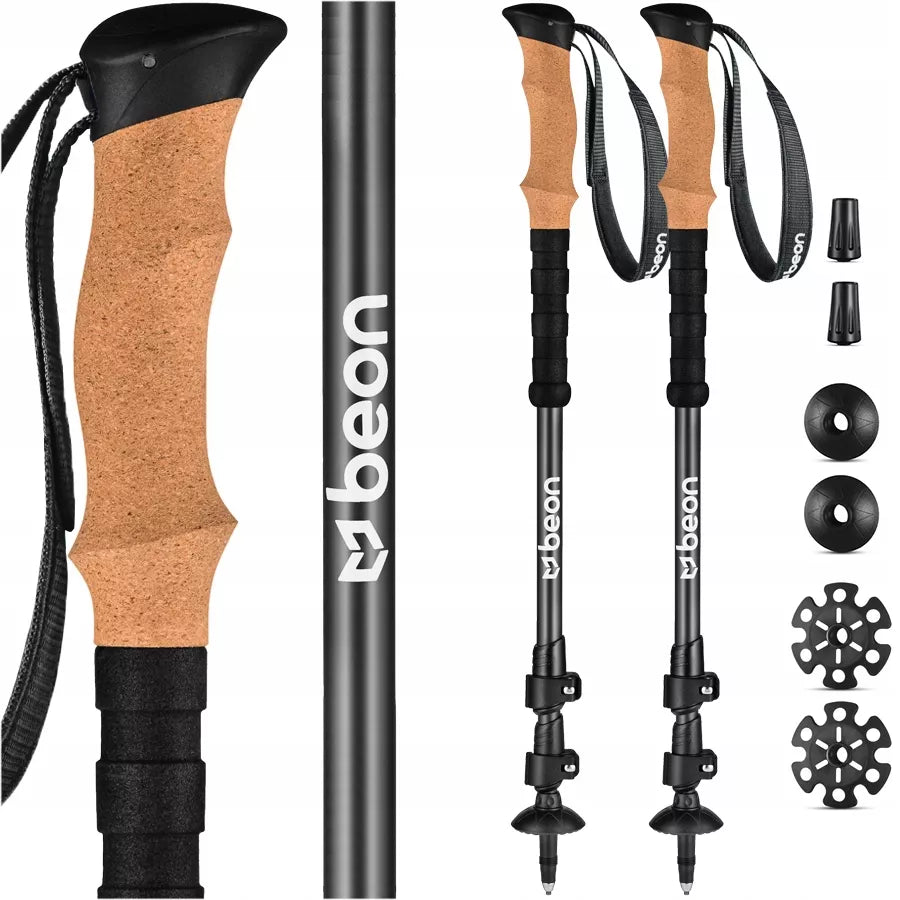 TREKKINGO LAZDELĖS NORDIC WALKING LAZDELĖS ANGliespluoštas ANGliespluošto pluoštas BEON CARBON