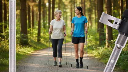 TREKKINGINĖS LAZDOS NORDIC WALKING SULANKSTOMOS LENGVOS LAZDOS KALNŲ ŽYGIAMS