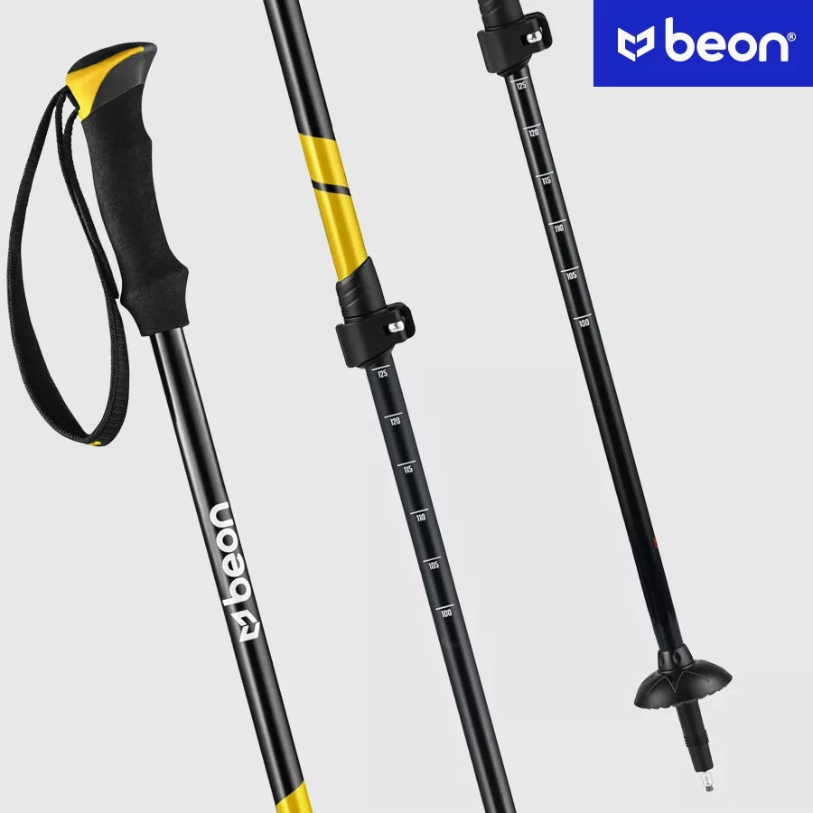 SUDĖTINĖS TREKKINGO LAZDOS, SKIRTOS VAŽINĖJIMUI SU NORDIC WALKING TECHNIKA, ALIUMININĖS, TELESOPINĖS