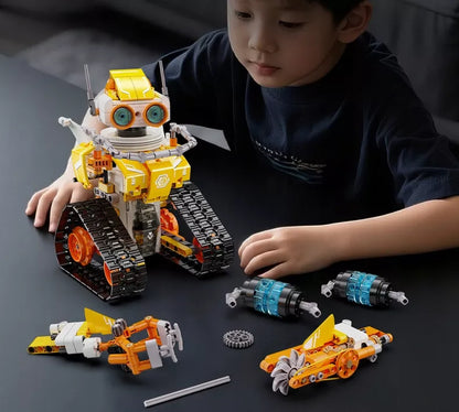 Statybiniai blokeliai CADA CODE ROBOT MODEL W.BOT RC Nuotoliniu būdu valdomas DUAL MODE 455 elementai