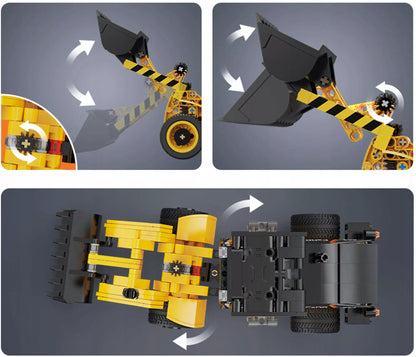 Statybiniai blokeliai CADA TECHNIC mini ekskavatorius-krautuvo modelis 403 detalės