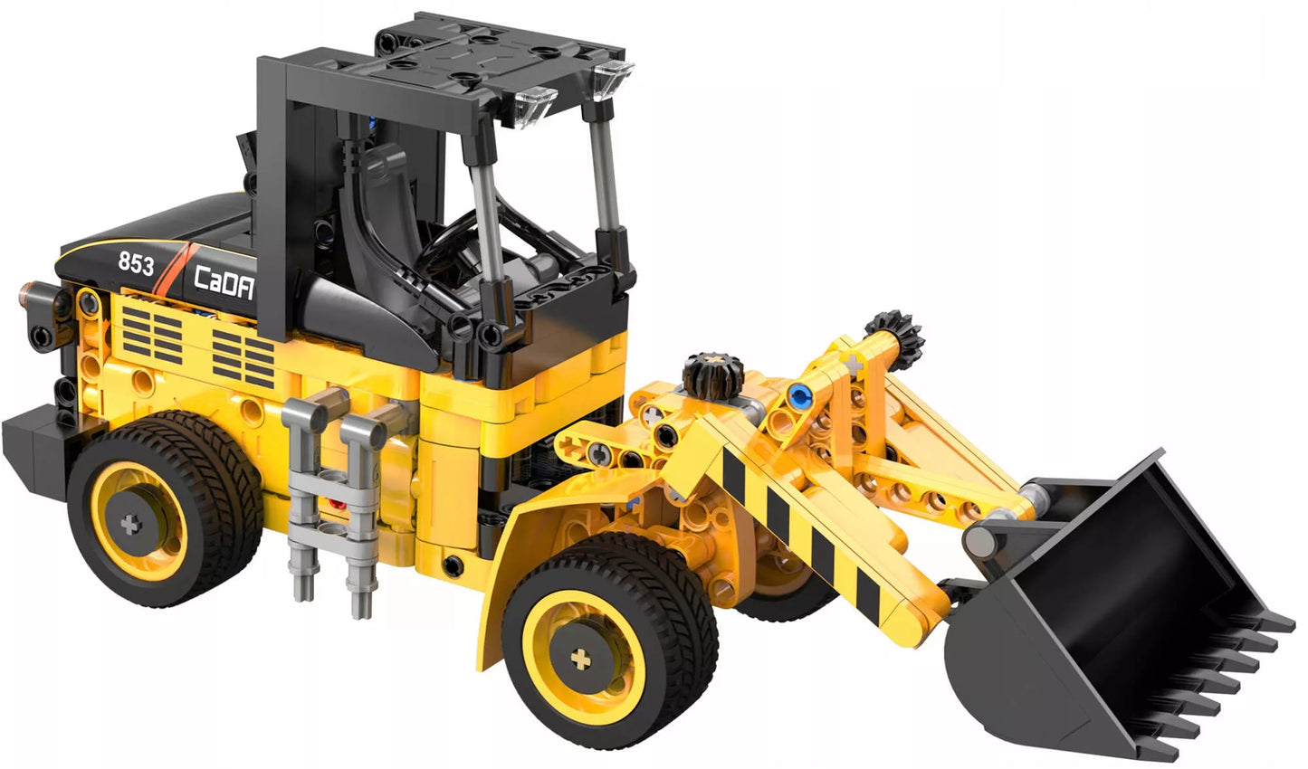 Statybiniai blokeliai CADA TECHNIC mini ekskavatorius-krautuvo modelis 403 detalės