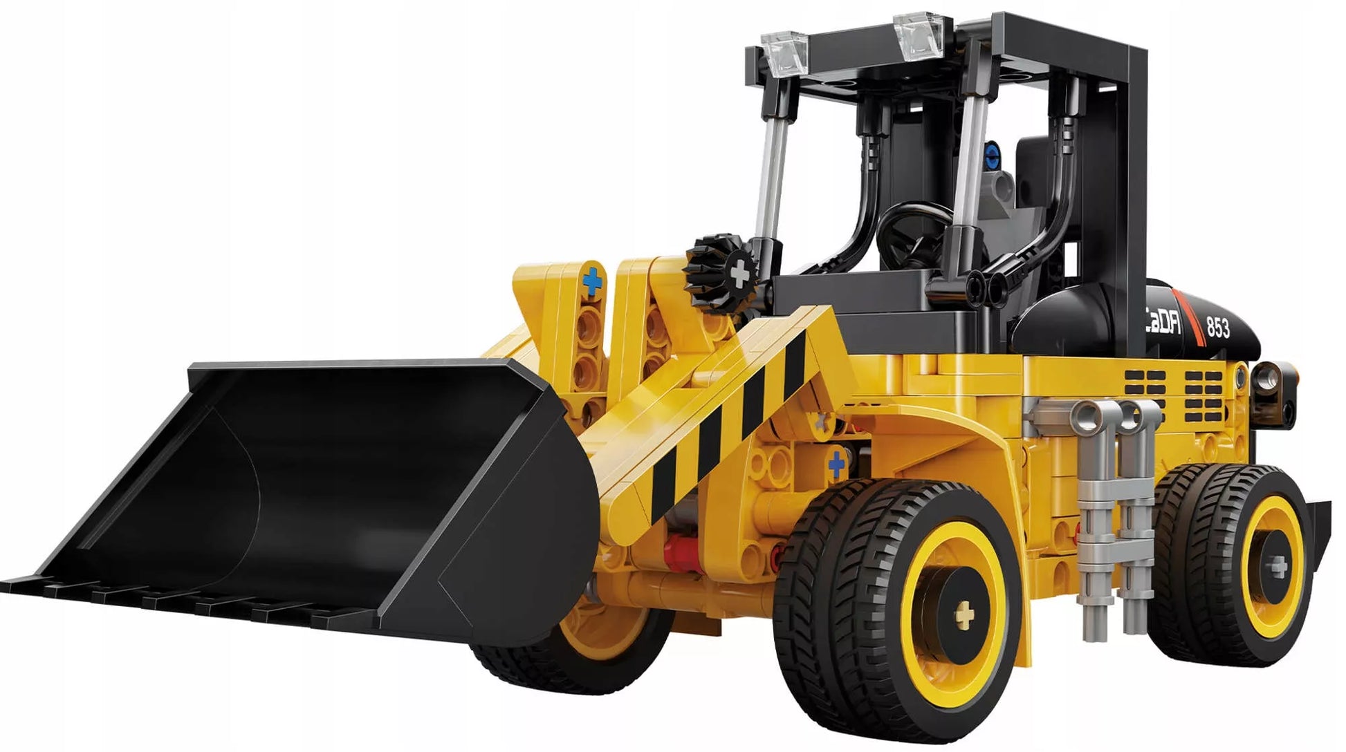 Statybiniai blokeliai CADA TECHNIC mini ekskavatorius-krautuvo modelis 403 detalės