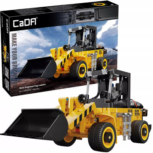 Statybiniai blokeliai CADA TECHNIC mini ekskavatorius-krautuvo modelis 403 detalės