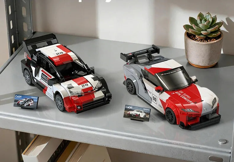 CaDA konstravimo kaladėlės lenktyninis automobilis Toyota GR Supra GT4 342 dalys