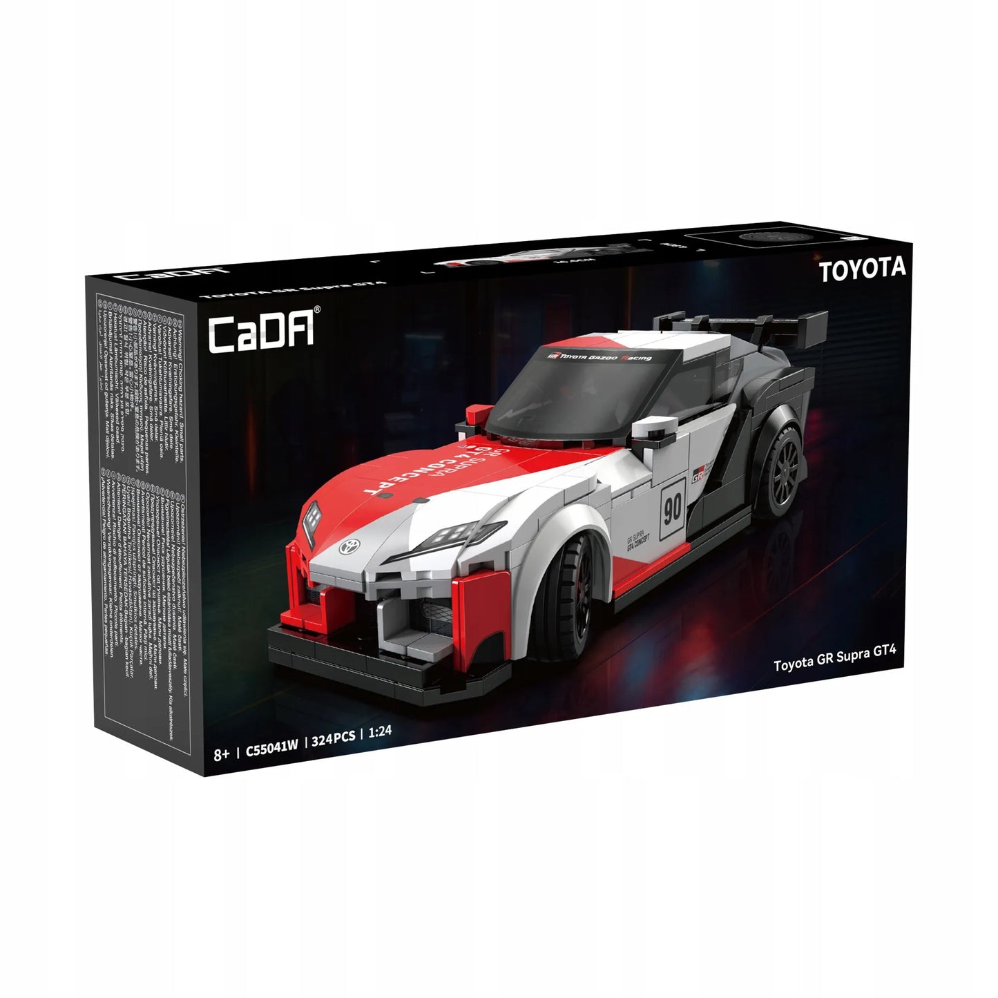 CaDA konstravimo kaladėlės lenktyninis automobilis Toyota GR Supra GT4 342 dalys