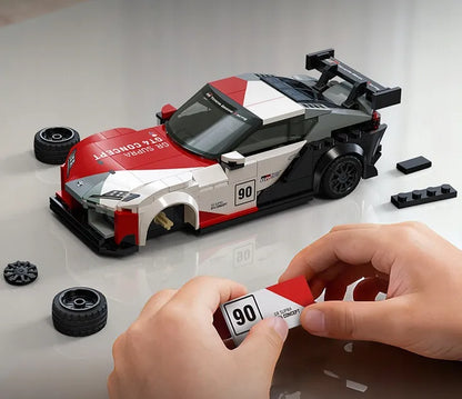 CaDA konstravimo kaladėlės lenktyninis automobilis Toyota GR Supra GT4 342 dalys