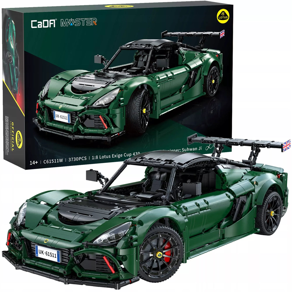 CaDA konstravimo rinkinys Lotus automobilis 54 cm 3730 detalių