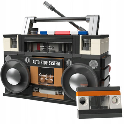 RETRO BOOM BOX radijo magnetofono 3D konstravimo kaladėlės, 168 det.