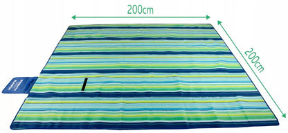 200x200cm izoliuotas paplūdimio pledas su rankena ir tvirtinimo detalėmis