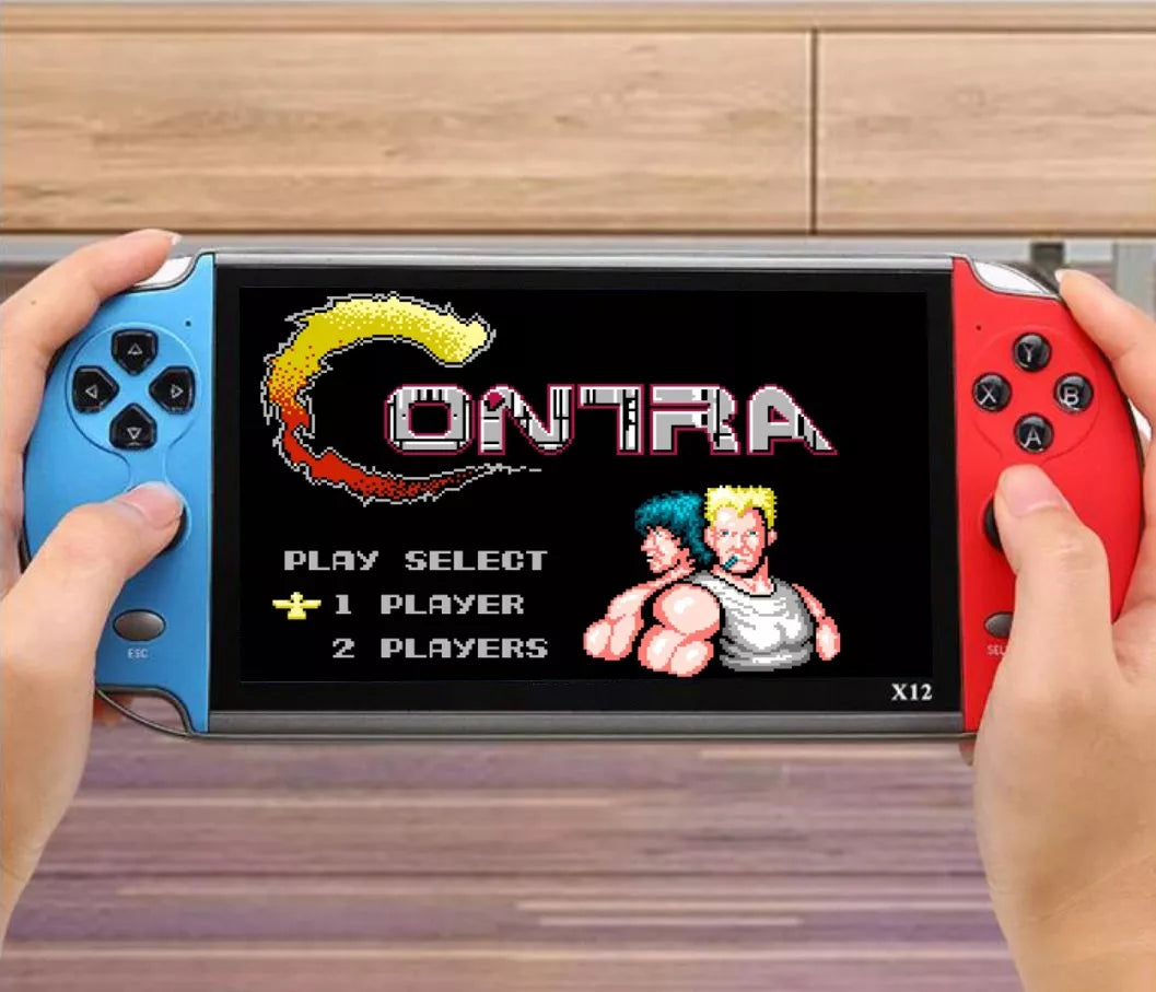 Nešiojama žaidimų konsolė X12 RETRO su daugybe žaidimų 5.1 ekrano meniu vaikams
