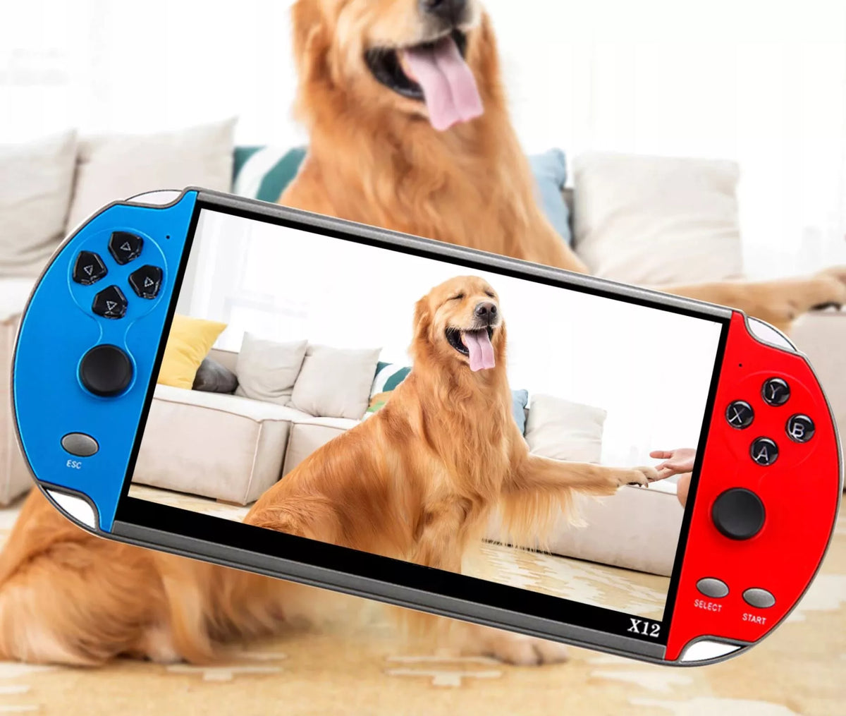 Nešiojama žaidimų konsolė X12 RETRO su daugybe žaidimų 5.1 ekrano meniu vaikams