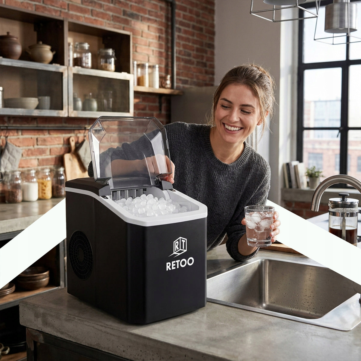 Ledus kubiņu pagatavošanas ierīce 1,5L – 120W, 12kg/24h, ātra un klusa darbība