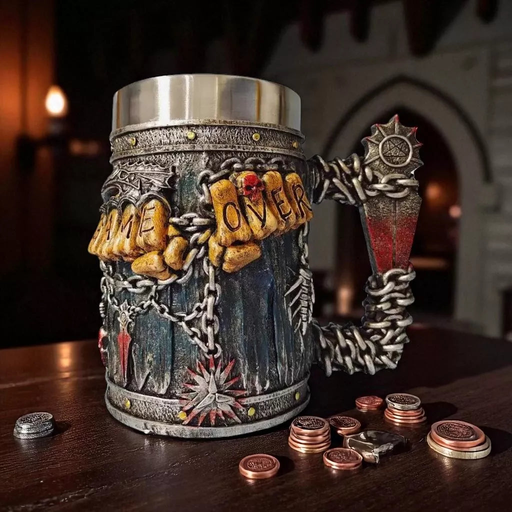 Alaus bokalas 500 ml „Vikingas Fantasy“ su dangteliu