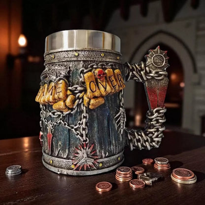 Alaus bokalas 500 ml „Vikingas Fantasy“ su dangteliu