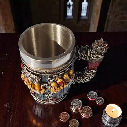 Alaus bokalas 500 ml „Vikingas Fantasy“ su dangteliu