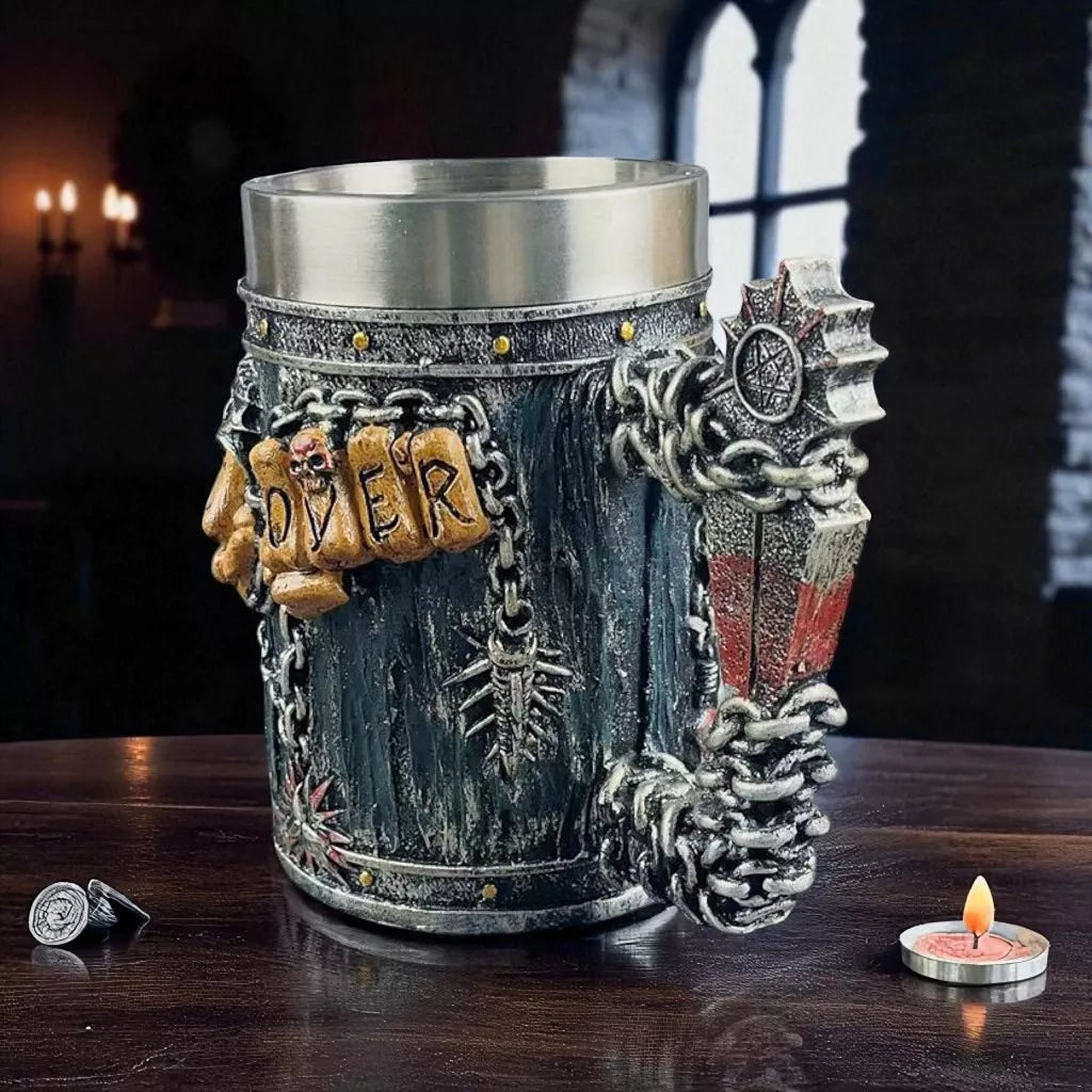 Alaus bokalas 500 ml „Vikingas Fantasy“ su dangteliu