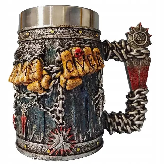 Alaus bokalas 500 ml „Vikingas Fantasy“ su dangteliu