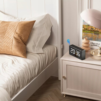 Šnipine kamerėlė žadintuvo laikrodis su WIFI IP kamera, paslėpta 2,4 ir 5 GHz